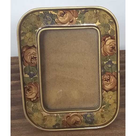 Vintage The Bucklers Inc 5th Ave NY Enamel Picture Photo Frame Swivel Back Heavy - Picture 1 of 16
